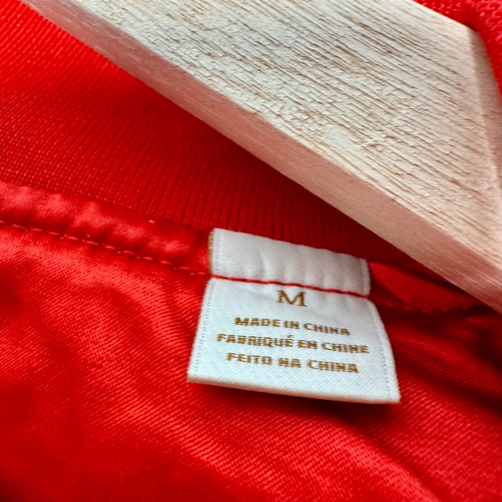 Scotch & Soda Amsterdam Souvenir Red Bomber Jacket Sz M - Picture 7 of 13